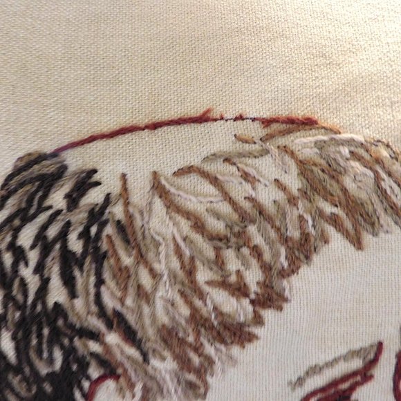 Vintage Finished St. Francis Inspiration Prayer Crewel Needlework - Picture 3 of 8